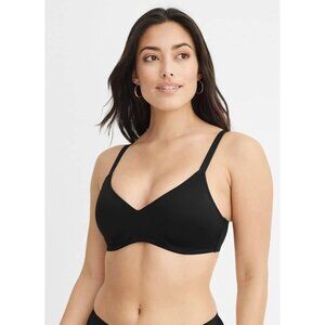 Jockey Smooth & Sleek Wirefree Molded Bra Black,42 B ONE PIECE A631597